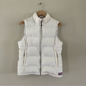 Vineyard Vines Cream/Off-White Goose Down Puffer Vest Size S